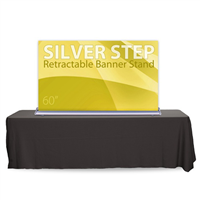 60" SilverStep Tabletop Retractable Bannerstand